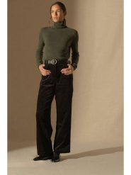 Perfect Cashmere Kaszmirowy sweter "Ashley" w kolorze khaki rozmiar: L. Brązowe golfy damskie Perfect Cashmere, l, z kaszmiru, bez kołnierzyka. Za 290.82 zł.