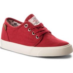 Tenisówki PEPE JEANS - Traveler Washed PBS30354 Crispy Red 241. Czerwone trampki chłopięce Pepe Jeans, z gumy, na sznurówki. W wyprzedaży za 159.00 zł.