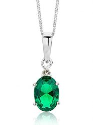 Revoni Złoty naszyjnik z zawieszką - dł. 45 cm rozmiar: onesize. Szare naszyjniki damskie Revoni, z szmaragdem, złote. Za 948.99 zł.