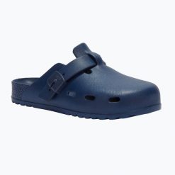 Klapki Scholl Bahia EVA. Niebieskie klapki damskie Scholl, bez wzorów, z materiału, bez obcasa, bez zapięcia. Za 189.99 zł.