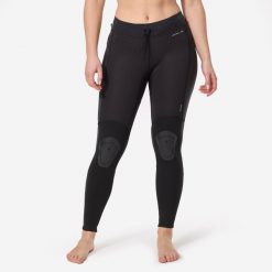 Legginsy UV surfingowe damskie Olaian 900 z neoprenu. Czarne legginsy damskie OLAIAN, s, bez wzorów, z neoprenu. Za 119.99 zł.