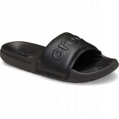 Klapki Dla Dorosłych Crocs All Day Slide. Czerwone klapki damskie Crocs, bez wzorów, z materiału, bez obcasa, bez zapięcia. Za 139.99 zł.