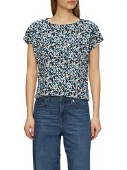 S.Oliver Koszulka w kolorze granatowo-niebieskim rozmiar: 40. Niebieskie koszulki damskie S.Oliver, s, bez wzorów, bez kołnierzyka, bez ramiączek. Za 43.47 zł.