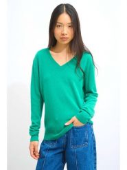 AUTHENTIC CASHMERE Kaszmirowy sweter "Gardoria" w kolorze zielonym rozmiar: XXL. Zielone swetry klasyczne damskie AUTHENTIC CASHMERE, xxl, z kaszmiru, bez kołnierzyka. Za 321.97 zł.