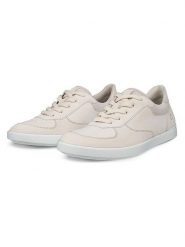 Ecco Skórzane sneakersy "Leisure" w kolorze beżowym rozmiar: 38. Brązowe obuwie sportowe damskie ECCO, bez zapięcia. Za 201.55 zł.