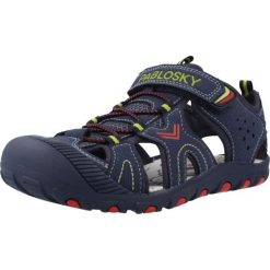 Sandały PABLOSKY 985920P Niebieski. Niebieskie sandały damskie Pablosky, bez wzorów, z syntetyku, bez obcasa, bez zapięcia. Za 190.99 zł.