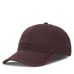 Czapka z daszkiem Calvin Klein. Czerwone czapki z daszkiem damskie Calvin Klein, bez wzorów. Za 189.99 zł.