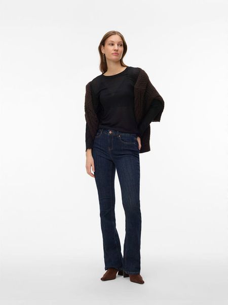 Vero Moda Koszulka w kolorze czarnym rozmiar: M. Czarne bluzki damskie Vero Moda, m, bez wzorów, bez kołnierzyka, bez ramiączek. Za 84.21 zł.