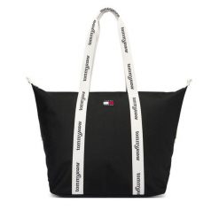 Torebka Tommy Hilfiger. Czarne shopper bag Tommy Hilfiger, bez wzorów, bez dodatków. Za 329.99 zł.