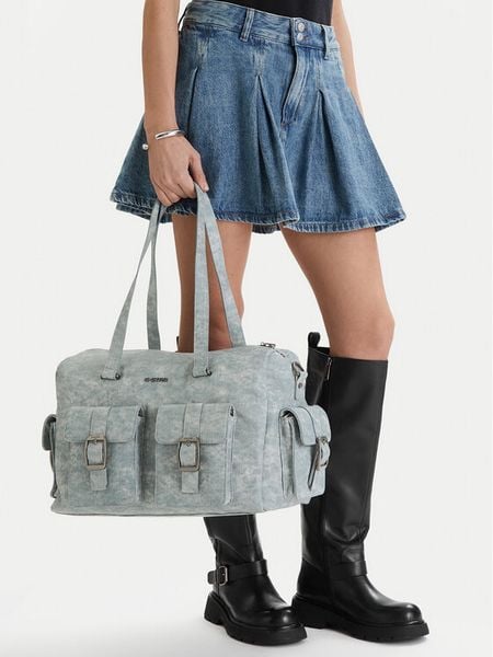 G-Star Raw Torebka EO-LDA8482J Niebieski. Niebieskie torebki klasyczne damskie G-Star Raw, z materiału, bez dodatków. Za 173.99 zł.