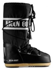 Moon Boot Botki zimowe ''Nylon'' w kolorze czarnym rozmiar: 39-41. Czarne botki damskie Moon Boot, na zimę, z materiału, bez obcasa, bez zapięcia. Za 346.99 zł.