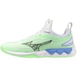 Buty halowe Mizuno Wave Luminous. Czarne obuwie sportowe damskie Mizuno, bez zapięcia, do biegania, mizuno wave. W wyprzedaży za 349.99 zł.