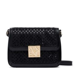 Torebka Armani Exchange. Czarne listonoszki damskie Armani Exchange, bez wzorów, bez dodatków. Za 614.99 zł.