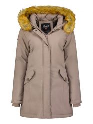 Geographical Norway Parka "Dinasty" w kolorze szarobrązowym rozmiar: XXL. Brązowe parki damskie Geographical Norway, xxl, bez kaptura. Za 153.34 zł.