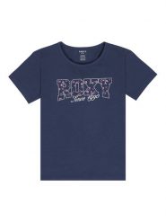 Roxy T-Shirt Lily ERGZT04139 Błękitny Regular Fit. Niebieskie koszulki i t-shirty dziewczęce Roxy, bez wzorów, z bawełny, bez kołnierzyka, bez ramiączek. Za 79.99 zł.