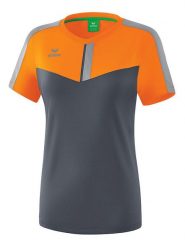 Erima Koszulka sportowa "Squad" w kolorze pomarańczowo-antracytowym rozmiar: 40. Czarne koszulki sportowe damskie Erima, bez wzorów, z materiału, bez ramiączek, outdoorowe. Za 79.59 zł.