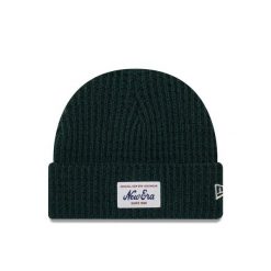 Czapka New Era Skull knit. Zielone czapki damskie New Era, bez wzorów, z wełny. Za 119.00 zł.