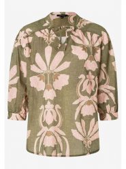 More & More Bluzka w kolorze oliwkowo-jasnoróżowym rozmiar: 38. Brązowe bluzki damskie More & More, bez wzorów, z bawełny, bez kołnierzyka, bez ramiączek. Za 127.05 zł.