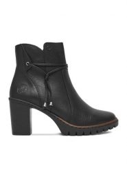 Rieker Botki CEO-Y2567-00 Czarny. Czarne botki damskie Rieker, ze skóry, bez obcasa, na słupku, bez zapięcia. Za 329.99 zł.