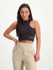 Steve Madden Top sportowy "Iamara" w kolorze czarnym rozmiar: L. Czarne koszulki sportowe damskie Steve Madden, l, bez wzorów, z materiału, bez ramiączek, outdoorowe. Za 65.69 zł.