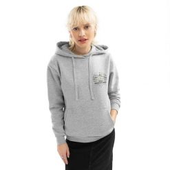 Damska bluza dresowa z kapturem Lifestyle Siroko Cumbre-W. Szare bluzy damskie SIROKO, m, bez wzorów, z bawełny, z kapturem. Za 78.00 zł.
