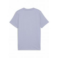 Młodzieżowa koszulka ESS z logo No. 1 PUMA Cool Weather Blue. Niebieskia bluzki damskie Puma, m, bez wzorów, z bawełny, bez kołnierzyka, bez ramiączek. Za 79.00 zł.