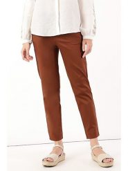 Marks & Spencer Spodnie chino w kolorze jasnobrązowym rozmiar: 36. Brązowe spodnie materiałowe damskie Marks & Spencer, bez wzorów. Za 48.28 zł.