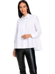 Heine Koszula w kolorze białym rozmiar: 38. Białe koszule damskie Heine, bez wzorów, z bawełny, bez kołnierzyka, bez ramiączek. Za 74.11 zł.