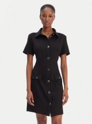 Guess Sukienka codzienna W6RK34 KCMU2 Czarny Classic Fit. Czarne sukienki damskie Guess, z aplikacjami, z syntetyku, bez ramiączek. Za 619.99 zł.