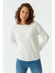 TATUUM Sweter w kolorze białym rozmiar: L. Białe swetry klasyczne damskie TATUUM, l, bez kołnierzyka. Za 100.75 zł.