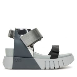 Sandały United Nude. Szare sandały damskie United Nude, bez wzorów, bez obcasa, na koturnie, bez zapięcia. Za 1,049.00 zł.