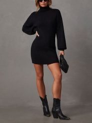 LA Angels Sukienka dzianinowa w kolorze czarnym rozmiar: L. Czarne sukienki damskie LA Angels, bez wzorów, z dzianiny, bez ramiączek. Za 173.99 zł.