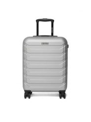 GINO ROSSI Walizka kabinowa CEO-GIN-S-003-05-SILVER Srebrny. Szare walizki Gino Rossi, bez wzorów, z tworzywa sztucznego. Za 259.99 zł.
