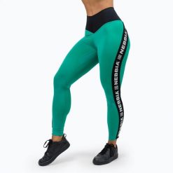 Legginsy treningowe damskie NEBBIA Iconic. Zielone legginsy damskie Nebbia, l, bez wzorów, na fitness i siłownię. Za 229.99 zł.