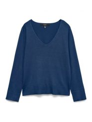 Vero Moda Sweter w kolorze granatowym rozmiar: S. Niebieskie swetry klasyczne damskie Vero Moda, s, bez kołnierzyka. Za 104.95 zł.