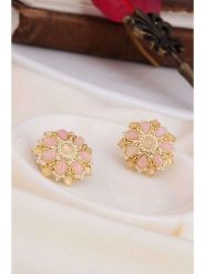 Pierres delicates Pozłacane kolczyki z kwarcem różowym rozmiar: onesize. Różowe kolczyki damskie Pierres delicates, z kwarcem, pozłacane. Za 69.99 zł.