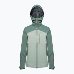 Kurtka przeciwdeszczowa damska Mammut Alto Guide HS Hooded. Zielone kurtki damskie Mammut, l, bez wzorów, bez kaptura. Za 1,059.00 zł.