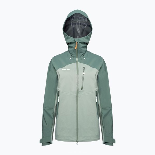 Kurtka przeciwdeszczowa damska Mammut Alto Guide HS Hooded. Zielone kurtki damskie Mammut, l, bez wzorów, bez kaptura. Za 949.99 zł.