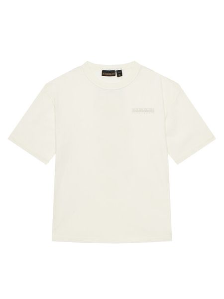 Napapijri T-Shirt S-Ahr NP0A88ZO D Écru Regular Fit. T-shirty i koszulki chłopięce Napapijri, bez wzorów, z bawełny, bez kołnierzyka, bez ramiączek. Za 79.99 zł.