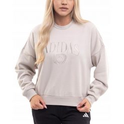 Bluza Damska adidas Dresowa Sportowa Logo bez Kaptura Bawełniana roz. XL. Brązowe bluzy damskie Adidas, s, bez wzorów, z bawełny, bez kaptura. Za 206.00 zł.