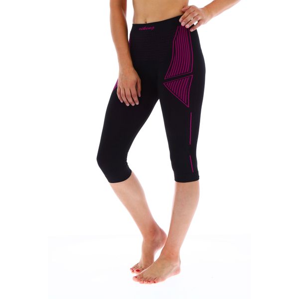 Spodnie 3/4 termoaktywne damskie Viking Etna, leggins. Czarne spodnie sportowe damskie Viking, na zimę, s, bez wzorów, narciarskie. W wyprzedaży za 74.93 zł.