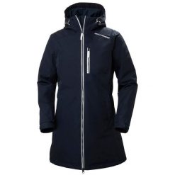 Damska kurtka wodoodporna Helly Hansen long belfast winter. Niebieskie kurtki damskie Helly Hansen, bez wzorów, bez kaptura. Za 774.50 zł.
