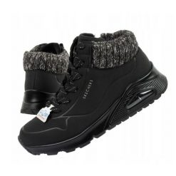 Buty damskie Skechers Uno Darling Daze. Czarne obuwie sportowe casual damskie Skechers, ze skóry, trekkingowe. Za 319.00 zł.