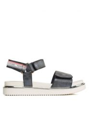 Tommy Hilfiger Sandały Platform Velcro Sandal T3A2-32760-0568 S Granatowy. Niebieskie sandały dziewczęce Tommy Hilfiger, ze skóry, bez obcasa, bez zapięcia. Za 389.99 zł.