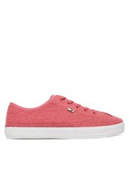 Tommy Hilfiger Sneakersy Washed Canvas Vulc Sneaker FW0FW08894 Różowy. Czerwone obuwie sportowe damskie Tommy Hilfiger, z materiału, bez zapięcia. Za 259.99 zł.