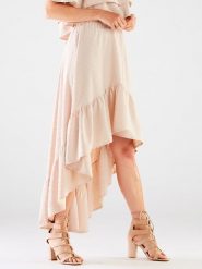 Awama Spódnica w kolorze beżowym rozmiar: L/XL. Brązowe spódnice damskie Awama, l, bez wzorów, midi. Za 159.99 zł.