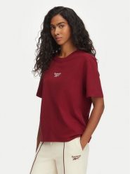 Reebok T-Shirt Gisela RK25709CCW Bordowy Regular Fit. Czerwone t-shirty damskie Reebok, s, bez wzorów, z bawełny, bez kołnierzyka. Za 79.99 zł.