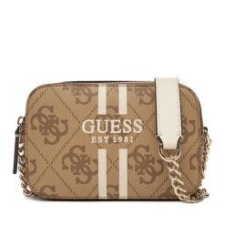 Torebka Guess. Brązowe torebki wieczorowe damskie Guess, z aplikacjami, bez dodatków. Za 449.99 zł.