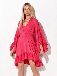 Rage Age Sukienka letnia Vegas Różowy Regular Fit. Czerwone sukienki damskie Rage Age, bez wzorów, z syntetyku, bez ramiączek. Za 599.99 zł.