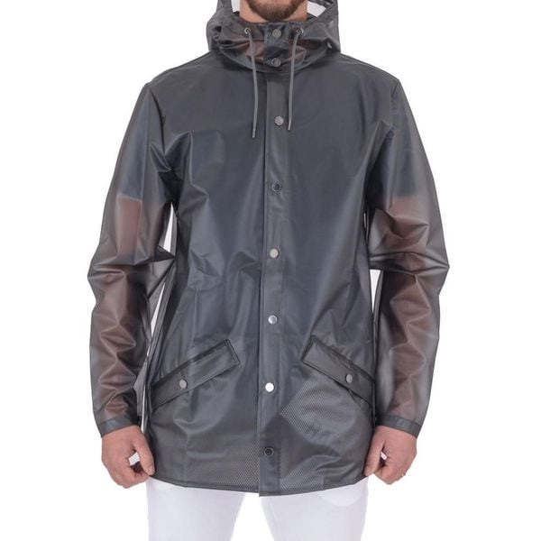 Kurtka RAINS 12010R LONG JACKET W3 Szary. Szare kurtki damskie Rains, xl, bez wzorów, z syntetyku, bez kaptura. Za 195.99 zł.